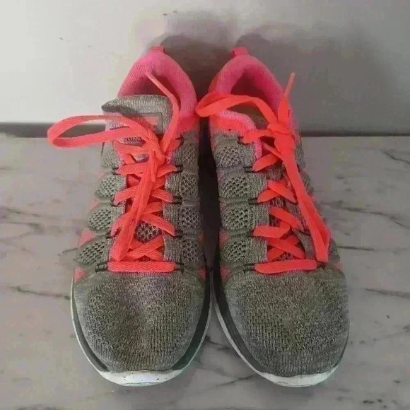 Nike Women’s Gray & Pink Flyknit Lunar 2 Lightweight Running & Training Shoe 7.5 - Picture 4 of 16